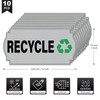 Anobell 10 Pack Recycle Trash Magnets 6"×3" No Adhesive Residue