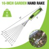 WORKPRO 16" Hand Rake Small Garden Hand Tool for Gardening