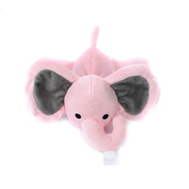 KINREX Baby Pacifier Holder – Soft Elephant Stuffed Animal with Pacifiers Binky Clip for Newborn Babies, Boys & Girls, Preemie, Infant, Pink Measures 18 cm. / 7.09”
