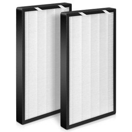 HSP003 replacment Filter is Combined by 2 in 1 Premium HEPA&Activated Carbon Material，Compatible with HATHASPACE HSP003 Dual Filtration Hepa Air-Purifier Filter-2Pack