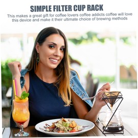 Operitacx Iron Dripper Stand Simple Filter Cup Rack for Dripper Stands Hand Supplies