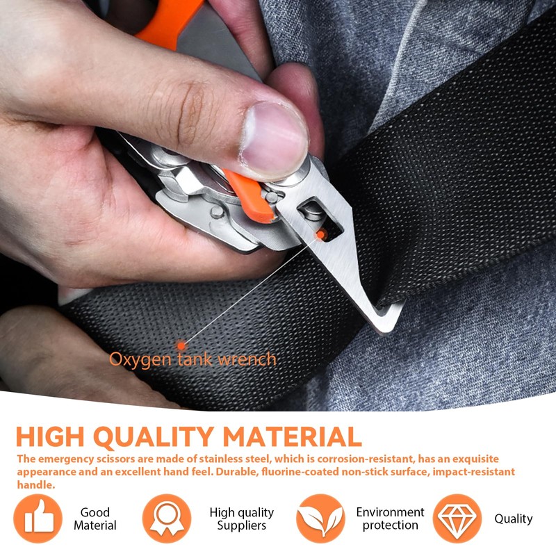 Trauma Scissors: Multitool Rescue Scissors with 6 Practical Functions, Emergency