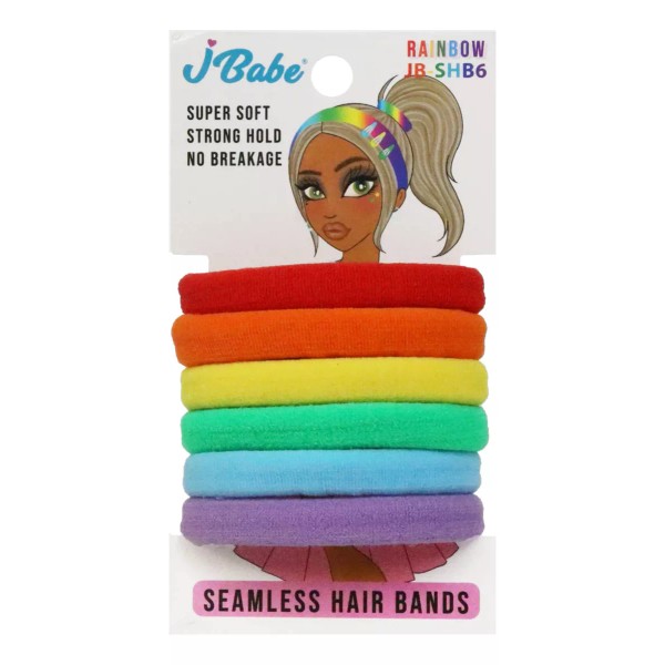 J Babe Seamless Hair Bands Rainbow  J Babe