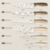 CAROTE 12PCS Knife Set, Kitchen Knife Set with 6 Blade