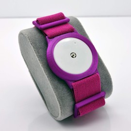 Premium Freestyle Libre 1/2 Sensor Armband Holder - Super Soft Elastic Fabric - Purple/Pink (30cm)