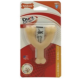 NB Tough Nylon Dog Toys Durable Wishbone Shaped Dental Chew Deterrent - Choose Size