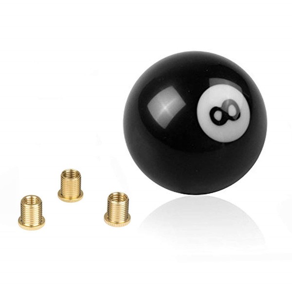 RYANSTAR Shift Knob Black 8 Ball Billiard Acrylic Gear Shift