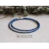 Unbranded Natural Sodalite Choker 2mm Blue Crystal Bead Healing Minimalist
