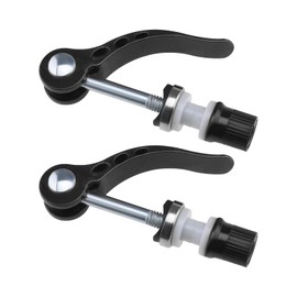 Create idea 2pcs M6×65mm Bicycle Quick Release Seat Post Clamp Bicycle Seat Screw Pipe Extension Lock Nut Saddle for Road Bike Mountain Bike Black