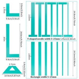 BENECREAT 17pcs Acrylic Book Tools Binding Spacer Tool Binding Hand Tool Rectangle & L/T Shape & Trapezoid Binding Spacer Tool Cutting Guide Cover Structure for Album Cover