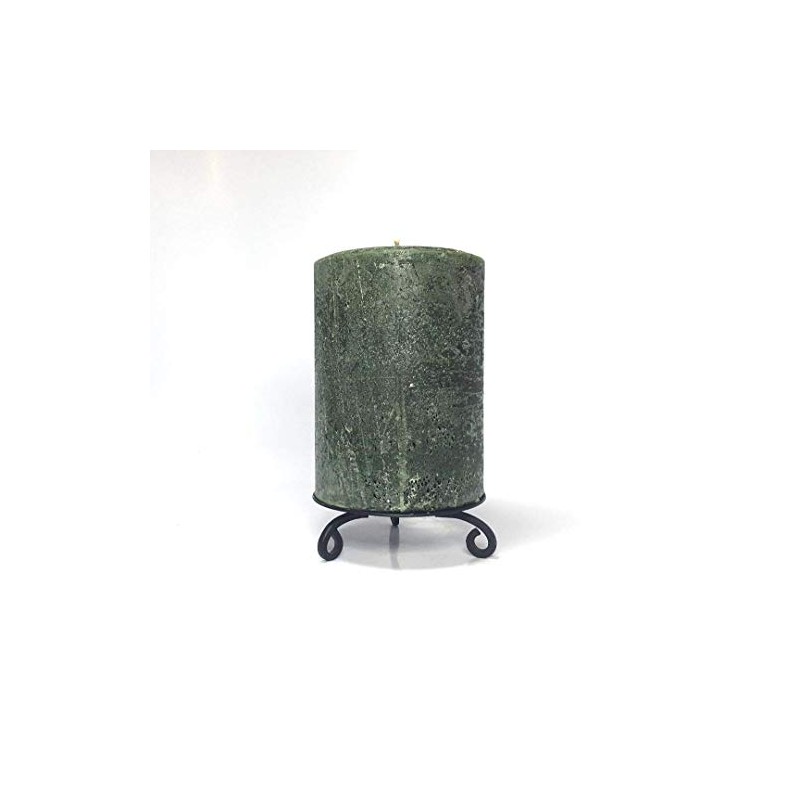 Hunter Green Unscented Rustic Textured Pillar Candle - Choose Size