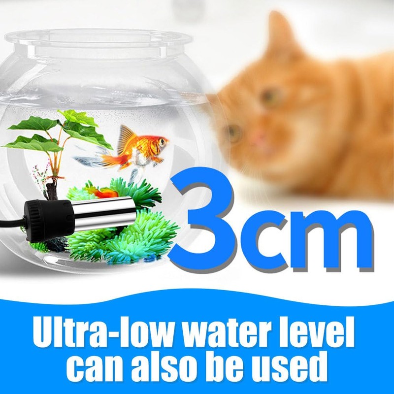 DONGKER Mini USB Submersible Aquarium Heater,20W 26℃ Automatic Constant Temperature