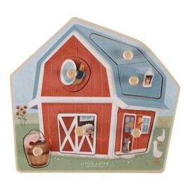 Little Dutch 7158 FSC Wooden Grasping Puzzle Farm - Little Farm