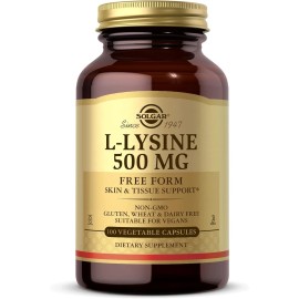 Solgar L-Lysine 500 mg - 100 Vegetable Capsules