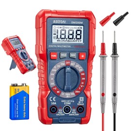 AstroAI Digital Multimeter Voltage Tester, TRMS 2000 Counts Volt Meter; Black