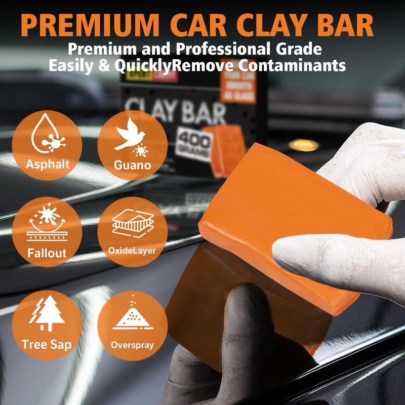 XPERTCHEMY Car Clay Bar 4 Pack 400g(4x100g), Auto Detailing Premium