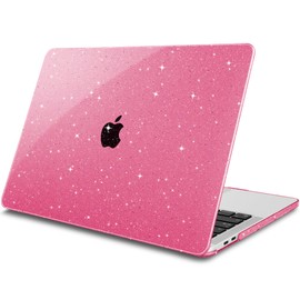 Tuiklol Case for 2022 MacBook Pro 13 Inch M2 Clip, 2021 2020 Release M1 A2338 A2289 A2251, Hard Shell Case for MacBook Pro 13.3" with Touch Bar Fits Touch ID and Retina Display, Sparkly Rose Pink