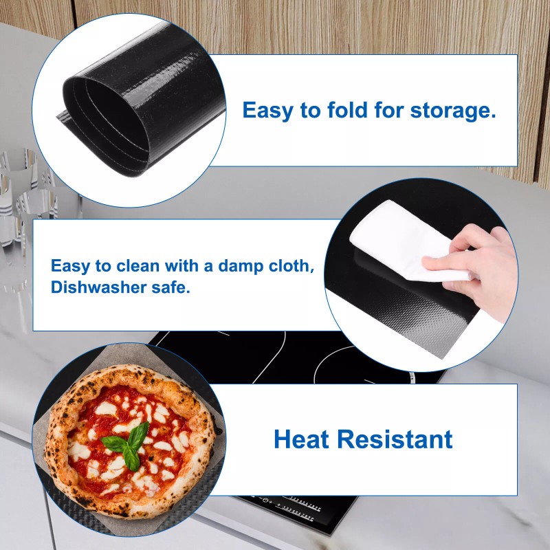 uxcell Induction Cooktop Protector Mat 20.8x24 Inch Waterproof Heat Resistant