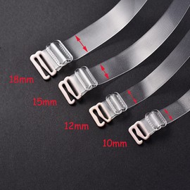 YARBAR Clear Bra Straps Adjustable, Invisible Non-Slip Bra Straps for Strapless Bra