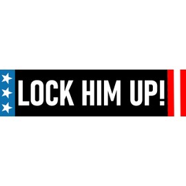 6 pcs Trump Lock Him Up Sticker Deal Large 3x9 Car Bumper, (2) Medium 2x6, (3) Small 1x3 Scrapbooking, Phone or Anywhere Convicted Felon Guilty Trial Verdict