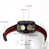 LONLEEYU Faros recargables, linterna LED con sensor de movimiento, diadema