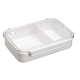 Asvel OA-830 Bibe Lunch Box, 1 Tier, Divider, White, 28.7 fl oz (810 ml)
