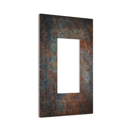 Rusty Brown 1 Gang Light Switch Plate Single Rocker Wall Plate Cover Decorative Electrical GFCI Switchplate Faceplate for Home Wall Panel Decor