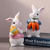 Easter Rabbit 6 inch Resin Bunny Figurine with Egg for