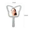 Frinnovan Rhinestone Mirror Handheld Butterfly Shaped Bling Lashes Hand Mirrors