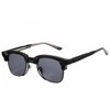 Cyxus Tinted Sunglasses for Women Men Trendy Browline Frame Sunglasses