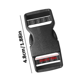 IRYNA 4Pcs Plastic Slide Rectangle Buckles Quick Release Buckle Snap Fasteners for Luggage, Back Pack, Webbing Strap (20MM)