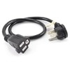 CablesOnline 18in Flat Plug Power Extension Cord/Cable, NEMA 5-15P to