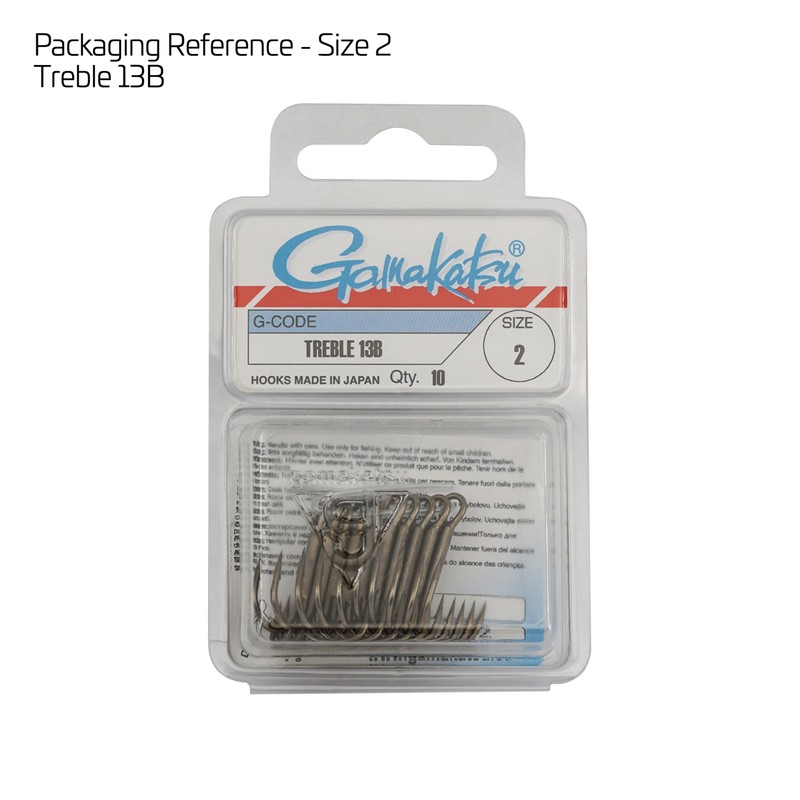 Gamakatsu Treble Treble 13, Size: 1, Colour: Burnished