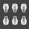 GRAND ORANGE 6PCS Fender Door Quarter Molding Clip Plastic Compatible