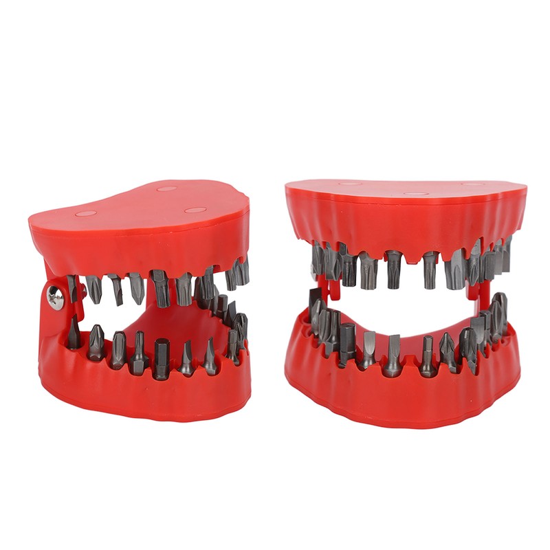 Denture Drill Bit Holder Teeth Model Shaped Full Opening Screwdriver