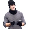 Set de Bufanda, Gorro y Guantes Tactiles Invierno Unisex para