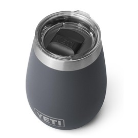 YETI Rambler 10 oz Wine Tumbler, Vacuum Insulated, Stainless Steel with MagSlider Lid, Charcoal
