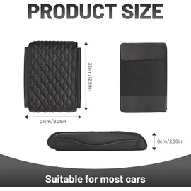 Almohadilla para Apoyabrazos para Acura Mdx 2022-2025 2026, Funda de Consola Acolchada Protector Cuero Cojín Elevador para Interior Vehículo