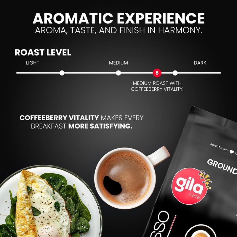 gila café Ground Coffee Medium Roast Espresso 32oz (1-Pack) -