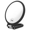 Jaasuee Black Magnifying Handheld Mirror Double Sided, 1X & 15X