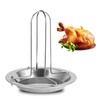 KOMUNJ Chicken Roaster Chicken Holder Grill Stainless Steel Poultry Roaster