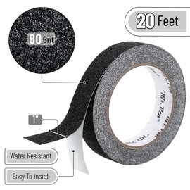 Mr. Pen Anti Slip Tape, 1 Inch x 20 Feet, Black, Non Skid Tape for Stairs, Waterproof Grip Tape Roll