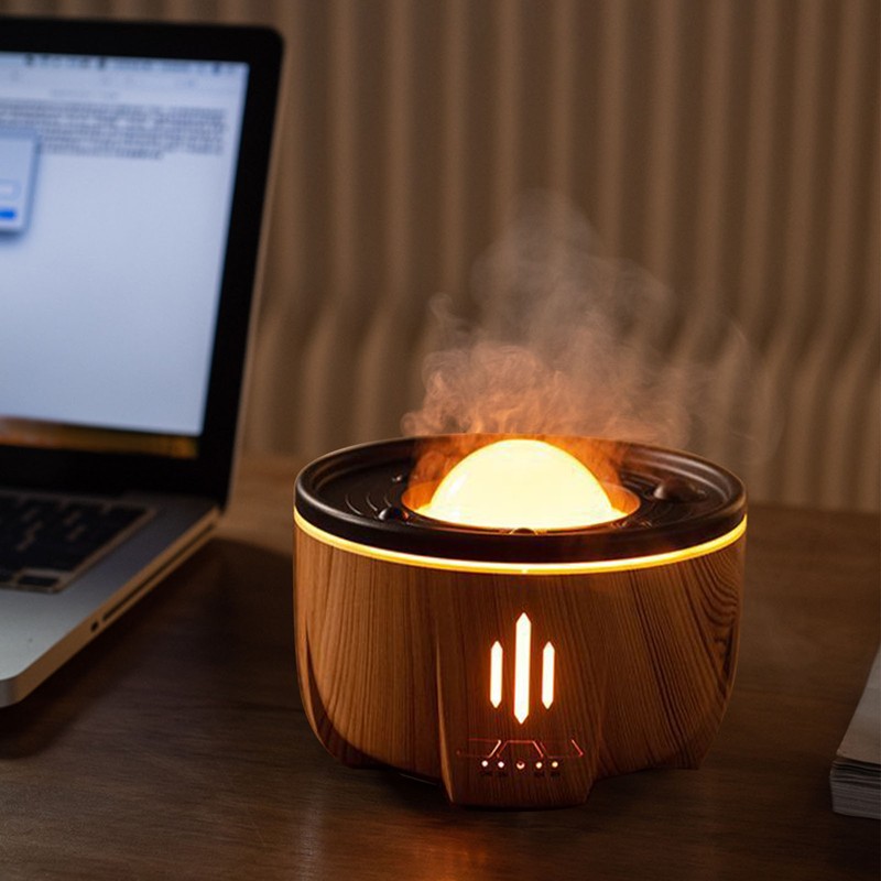 Aromatherapy Humidifier 300ml Timer Wood Grain Essential Oil Diffuser Cool