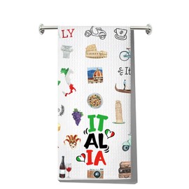 JNIAP Italian Kitchen Towels Italian Kitchen Decor Italian Food Kitchen Towel Italian Chef Dishes Towel Nonna Kitchen Towel Gifts for Italy Lovers (Italia kt)