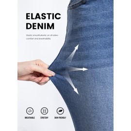 SHEWIN Jeans for Women High Waisted Trendy Stretchy Skinny Jeans Tummy Control Jeggings Ankle Denim Pants with Pockets Mist Blue Size 4