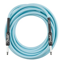 Fender Professional Series Tweed Instrument Cable, 15', Daphne Blue