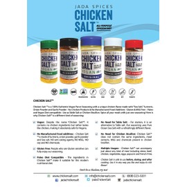 JADA Spices Chicken Salt Spice and Seasoning - Reduced Sodium, Lime Flavor - Vegan, Keto & Paleo Friendly - Perfect for Cooking, BBQ, Grilling, Rubs, Popcorn and more - Preservative & Additive Free