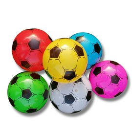 STUWU 4 x Plastic Ball 20 cm Including Ball Needle Football Water Ball Gymnastics Ball Various Colours