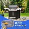 GasSaf 12 FT 1/2" ID Natural Gas Hose with Quick