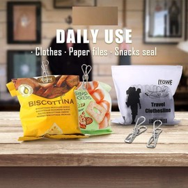 CARDALLTRY Clothes Pins Utility Clips Hooks Clothespin Clothesline Clip for Home Laundry Office Outdoor Indoor Drying Cord Kitchen Tools Fastener (40 Pack)